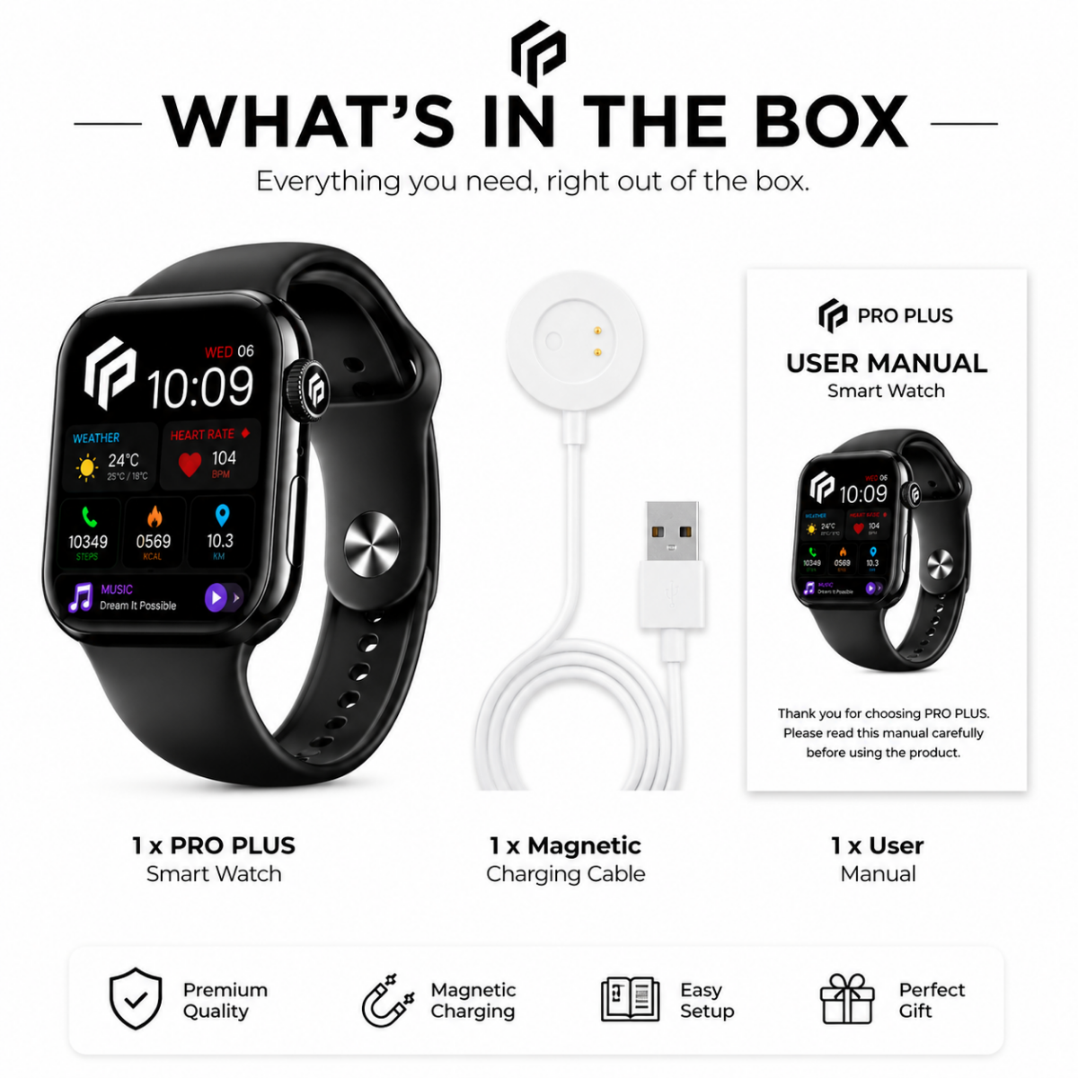 PRO PLUS Watch Series X 49mm Premium Smartwatch β Jet Black (Copy).