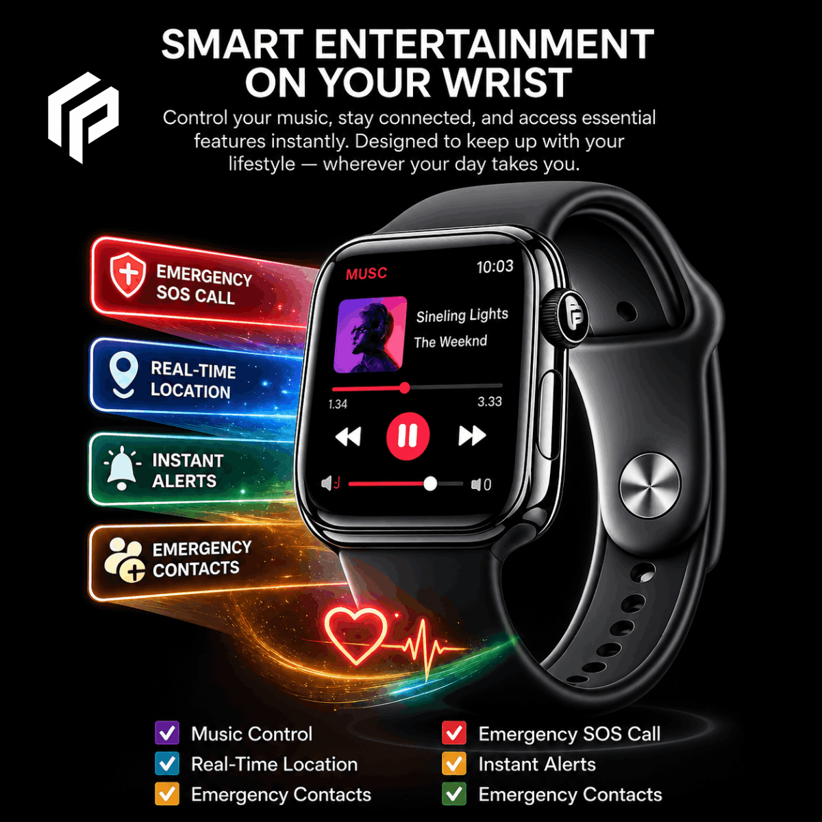 PRO PLUS Watch Series X 49mm Premium Smartwatch – Jet Black (Copy).