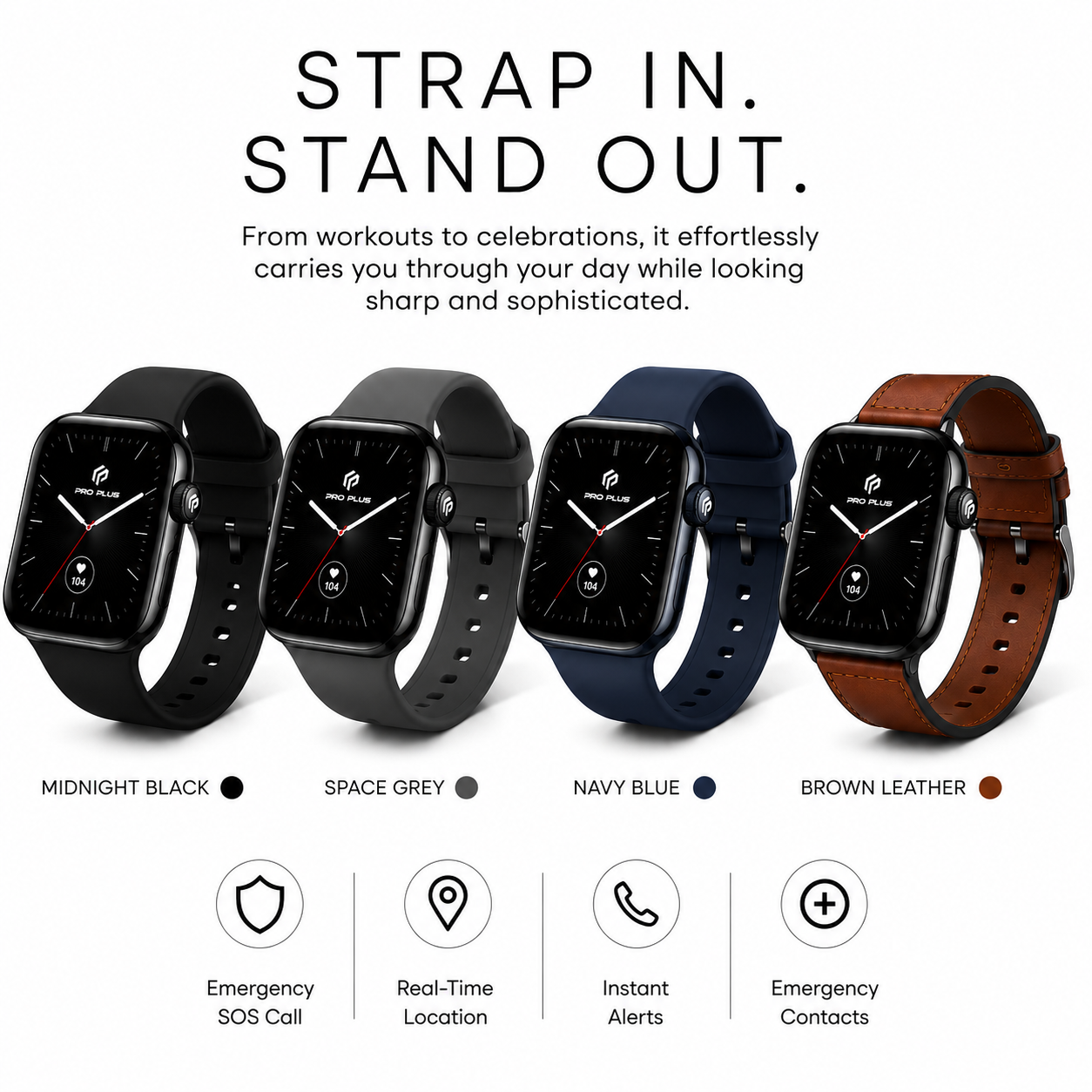 PRO PLUS Watch Series X GPS 49mm Jet Black Aluminium Case with Midnight Sport Band