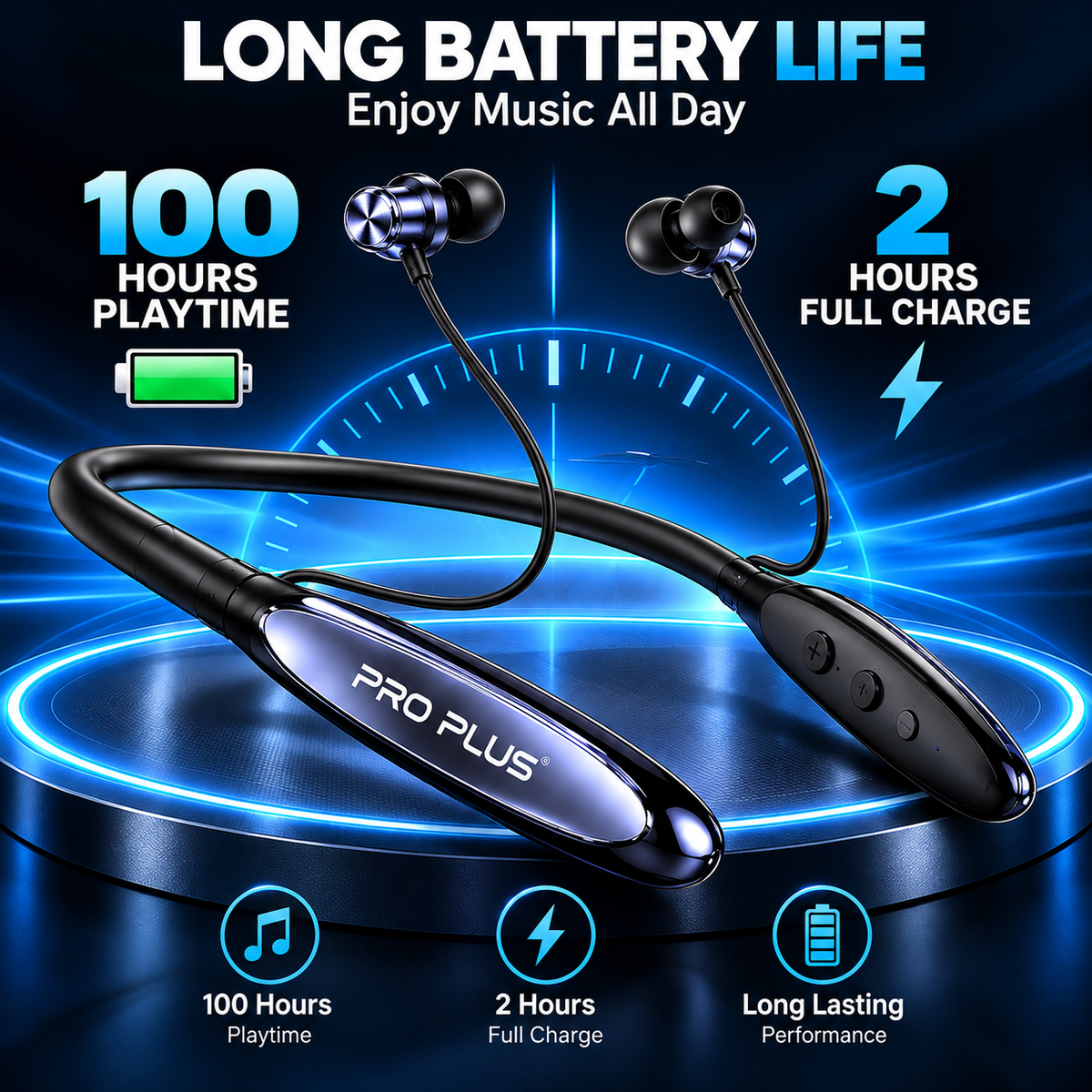 PRO PLUS BT Fantasy Neckband with ENC Noise Cancellation